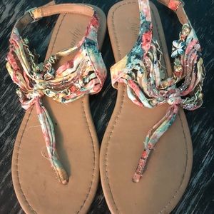 Floral sandals